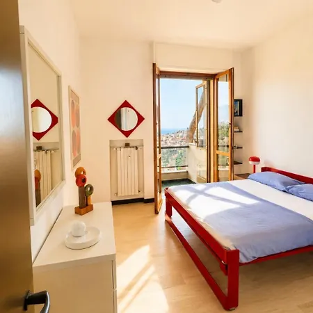 Appartamento Rappallina Bilocale Vista Mare Con Piscina *